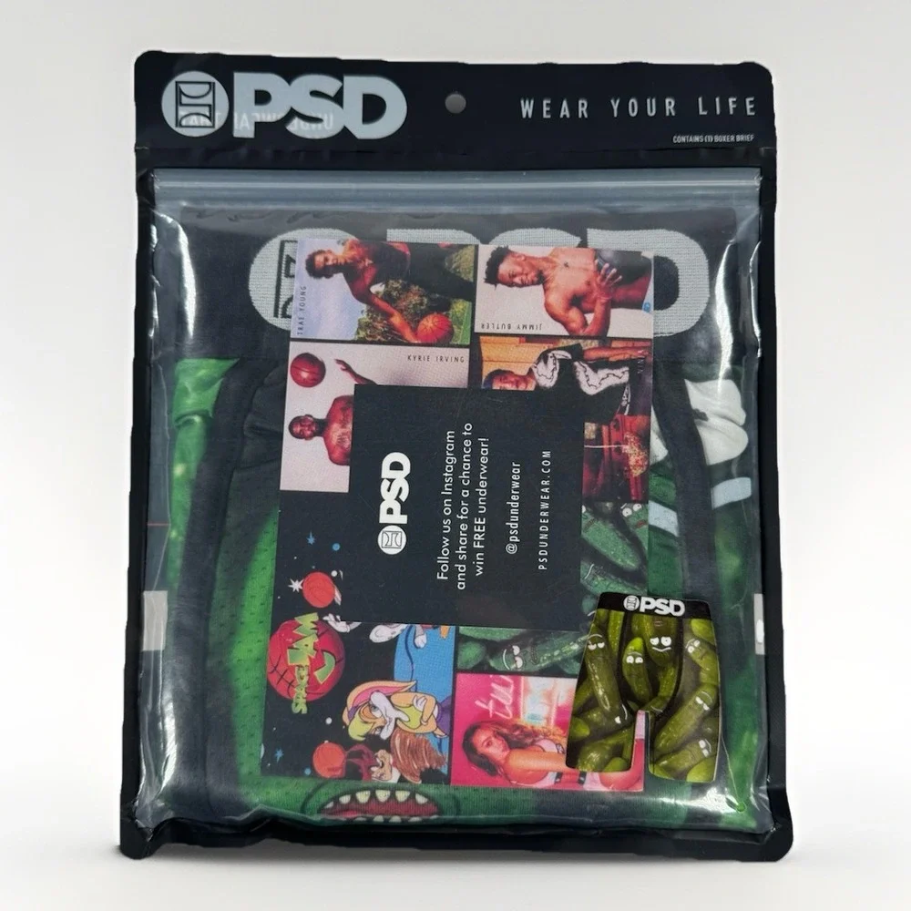 PSD Underwear Rick‎ and Morty Pickle Rick Boxer Briefs Green XL New 121110025
